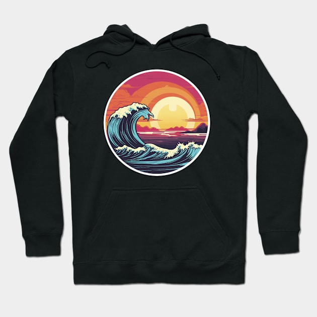 Retrowave 12 Hoodie by NineBlack